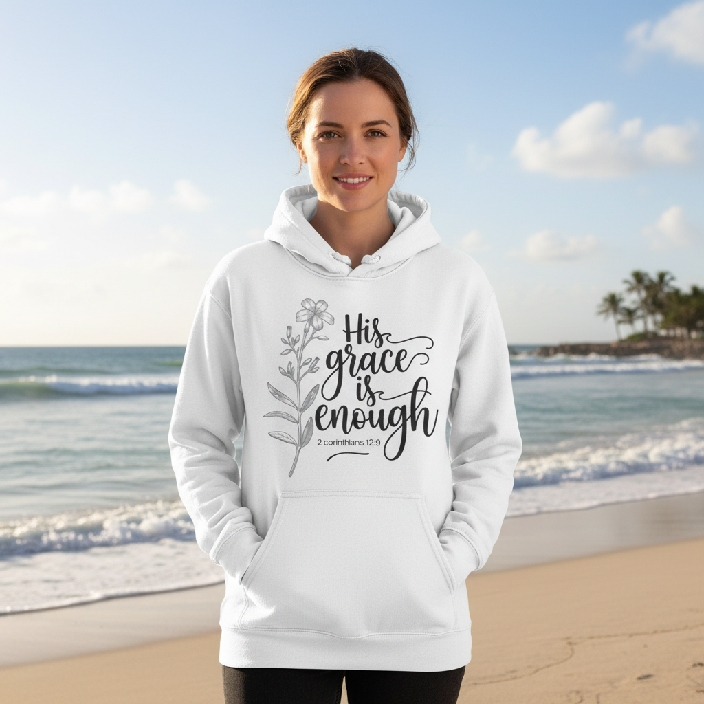 His grace is enough (1) Premium Pullover Hoodie