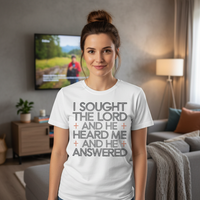 Load image into Gallery viewer, I sought the Lord and he heard me and he answered Premium Unisex Crewneck T-shirt
