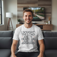 Load image into Gallery viewer, I sought the Lord and he heard me and he answered Premium Unisex Crewneck T-shirt
