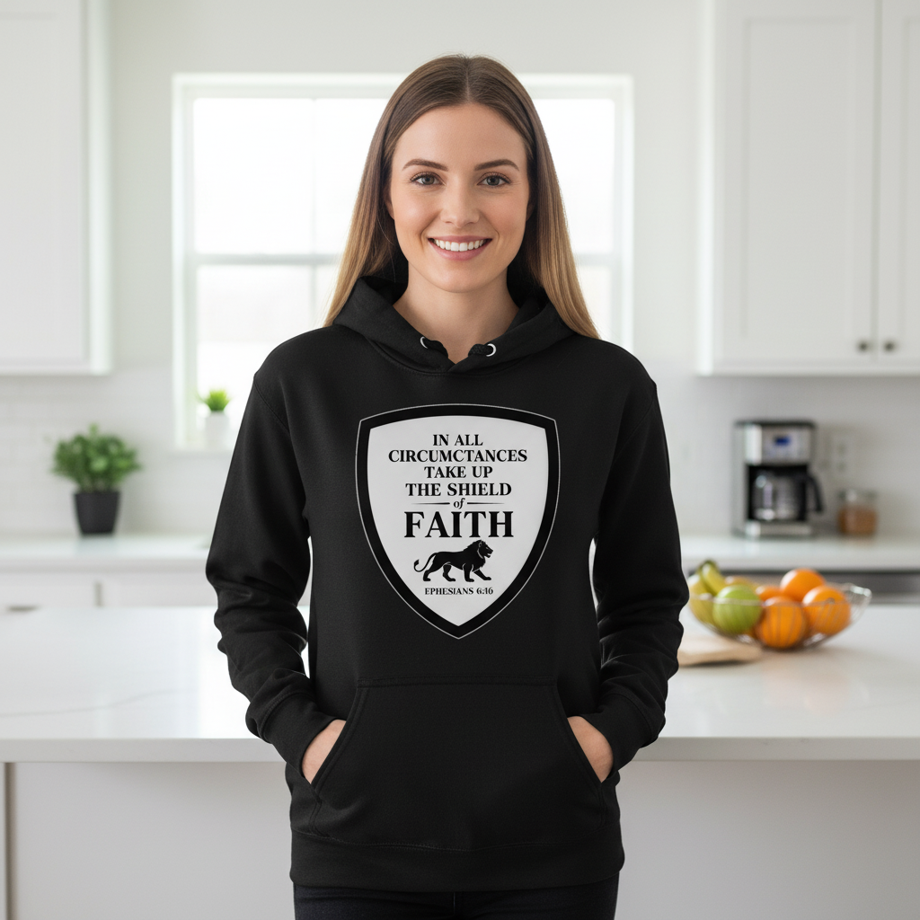 In all circumstances take up the shield of faith Hoodie