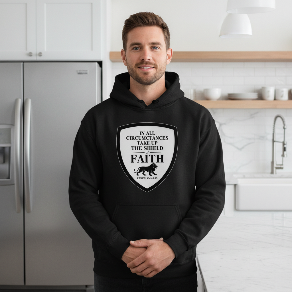 In all circumstances take up the shield of faith Hoodie