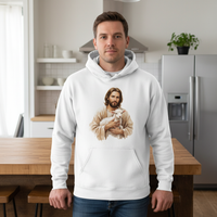 Jesus and the one sheep Premium Pullover Hoodie