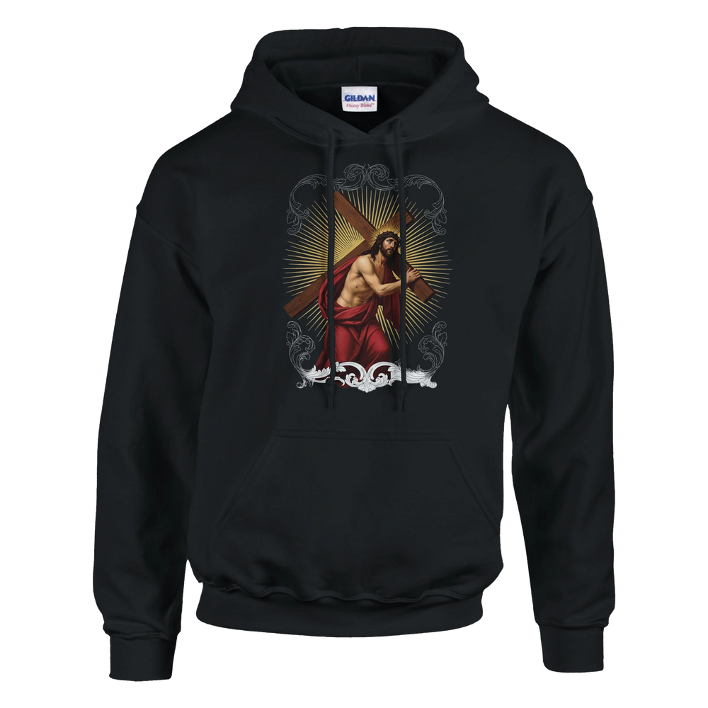 Jesus carrying the cross Unisex Pullover Hoodie