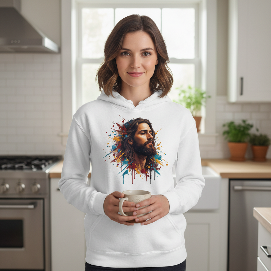 Jesus face Premium Pullover Hoodie