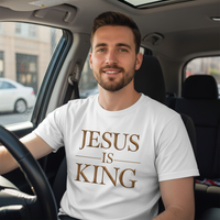 Load image into Gallery viewer, Jesus is king Premium Unisex Crewneck T-shirt | Bella + Canvas 3001
