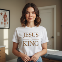 Load image into Gallery viewer, Jesus is king Premium Unisex Crewneck T-shirt | Bella + Canvas 3001
