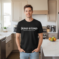 Load image into Gallery viewer, Jesus is lord whether you believe it or not Premium Unisex Crewneck T-shirt
