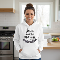 Jesus love this hot mess Premium Pullover Hoodie