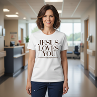 Load image into Gallery viewer, Jesus loves you Premium Unisex Crewneck T-shirt
