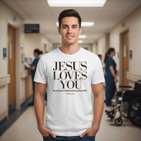 Load image into Gallery viewer, Jesus loves you Premium Unisex Crewneck T-shirt
