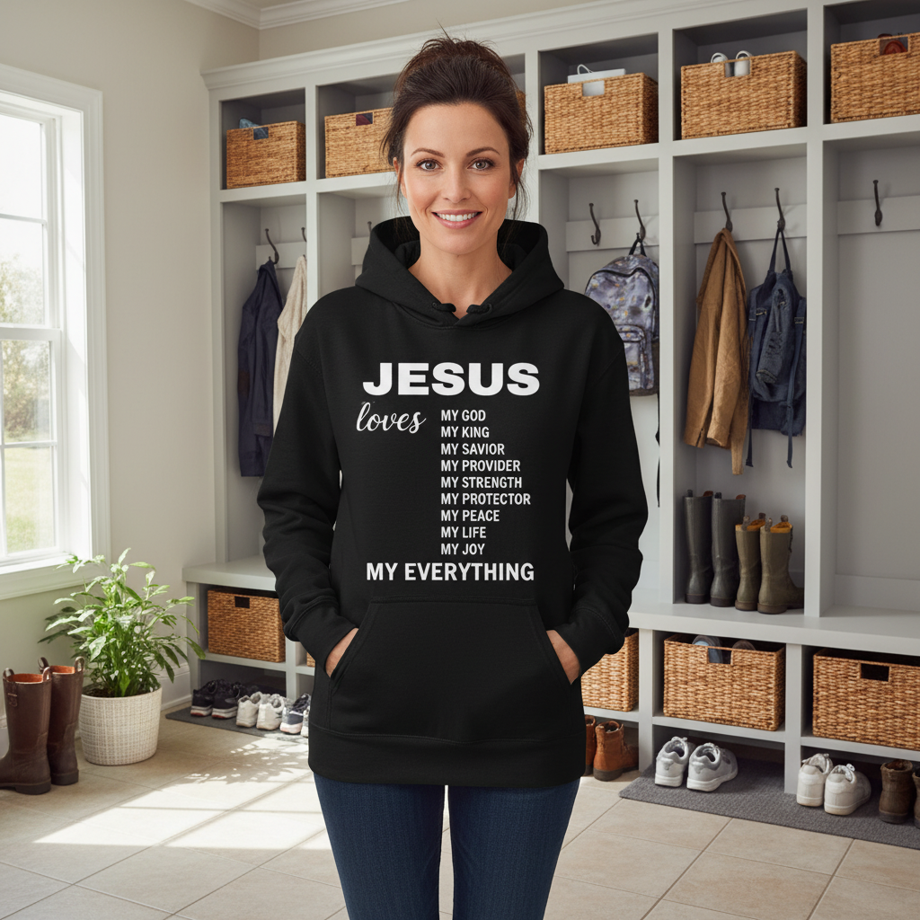 Jesus loves my everything Premium Pullover Hoodie