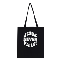 Load image into Gallery viewer, Jesus never fails Classic Tote Bag
