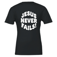 Load image into Gallery viewer, Jesus never fails Premium Unisex Crewneck T-shirt

