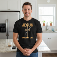 Load image into Gallery viewer, Jesus saved my life Premium Unisex Crewneck T-shirt
