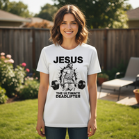 Jesus the ultimate deadlifter Premium Unisex Crewneck T-shirt