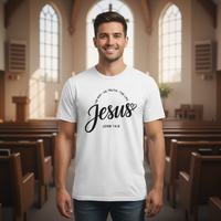 Load image into Gallery viewer, Jesus the way (2) Premium Unisex Crewneck T-shirt | Bella + Canvas 3001
