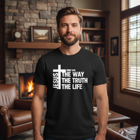 Load image into Gallery viewer, Jesus the way the truth the life (3) Premium Unisex Crewneck T-shirt
