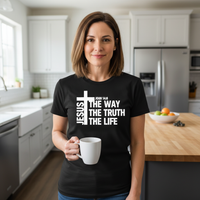 Load image into Gallery viewer, Jesus the way the truth the life (3) Premium Unisex Crewneck T-shirt

