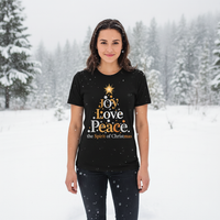 Joy Love and Peace Premium Unisex Crewneck T-shirt | Bella + Canvas 3001