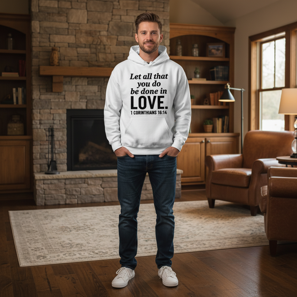 Let all that you do be done in love Premium Pullover Hoodie