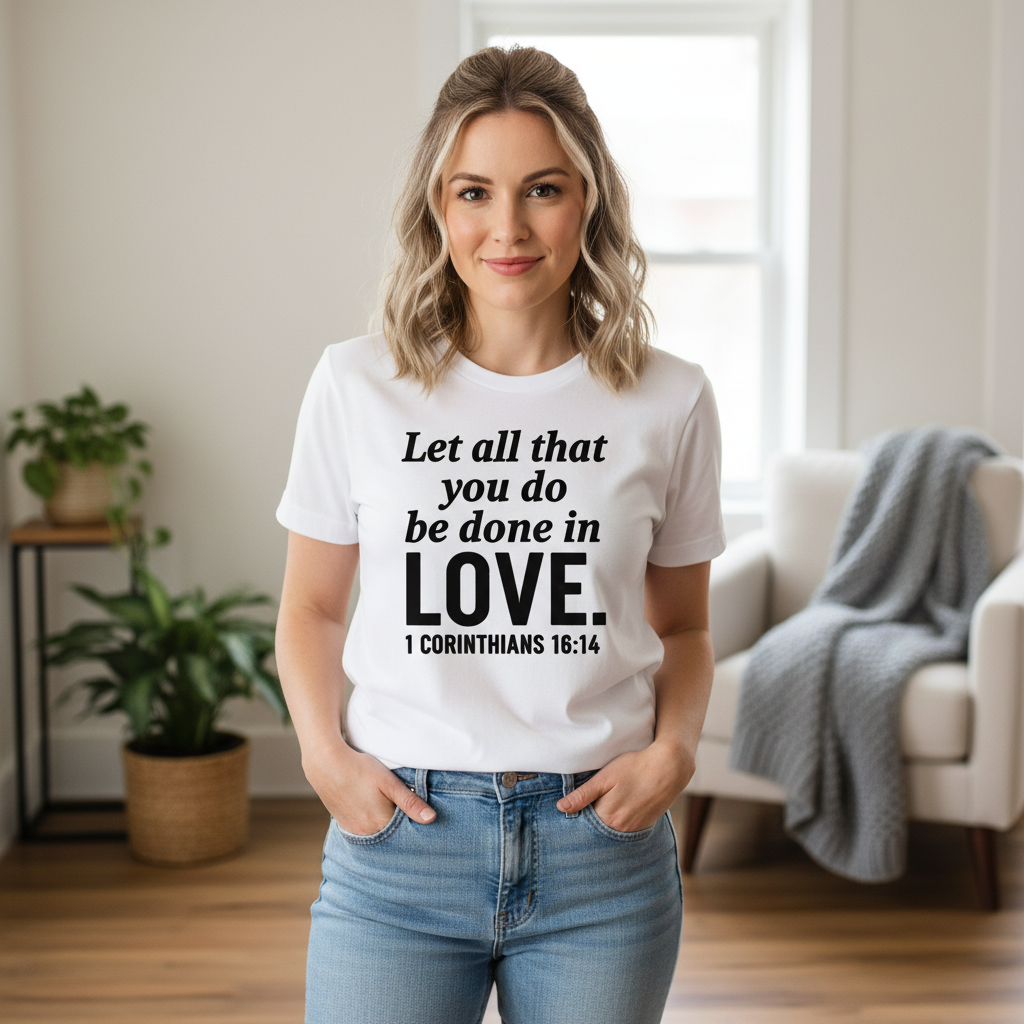 Let all that you do be done in love Premium Crewneck T-shirt