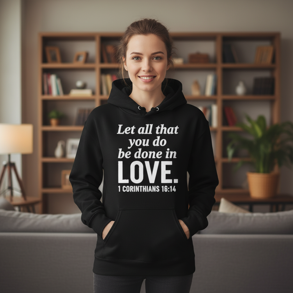 Let all that you do be done in love Premium Pullover Hoodie
