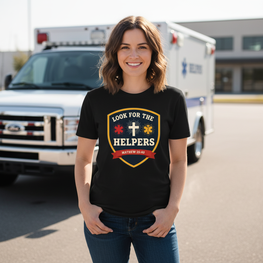 Look for the helpers Premium Crewneck T-shirt