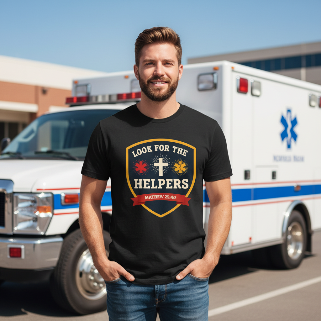 Look for the helpers Premium Crewneck T-shirt