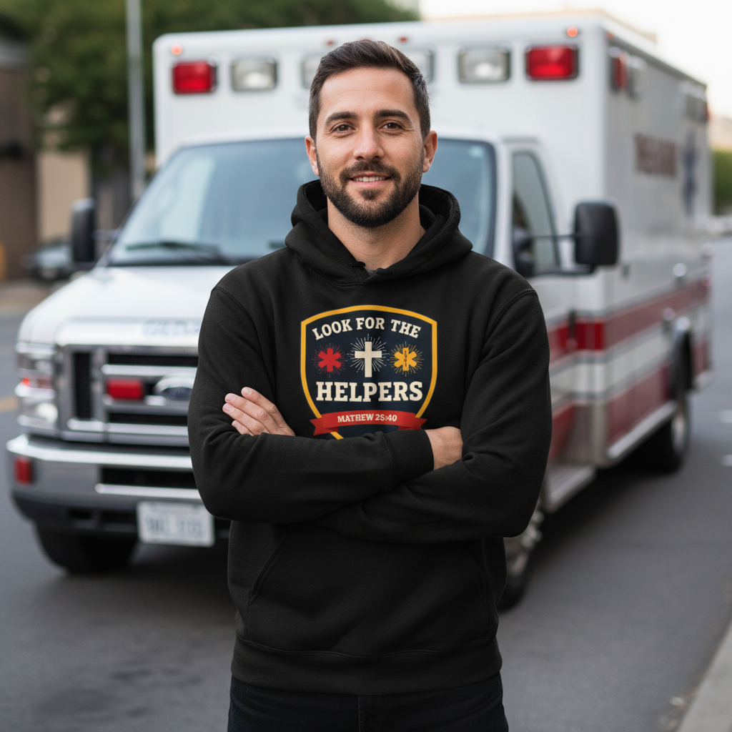 Look for the helpers Premium Pullover Hoodie