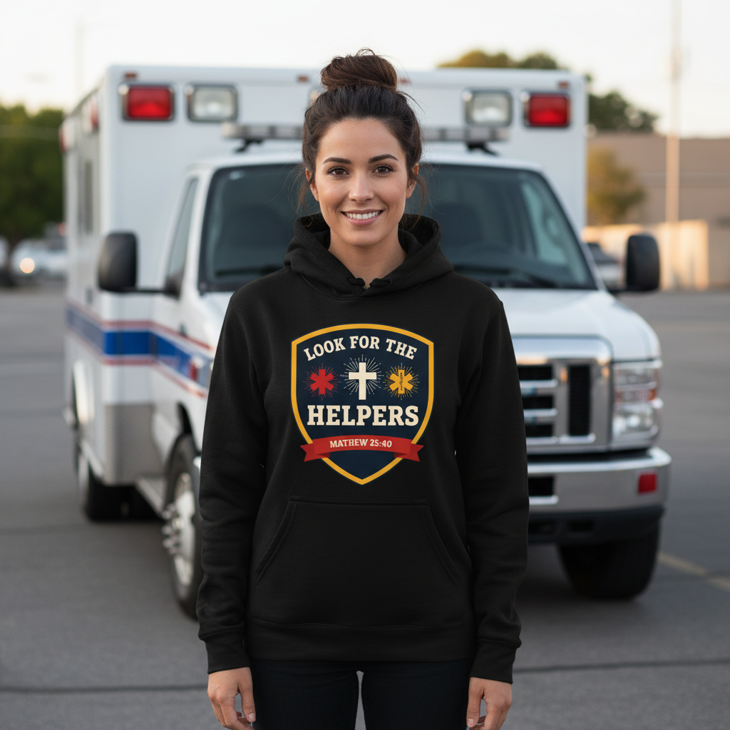 Look for the helpers Premium Pullover Hoodie