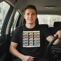 Load image into Gallery viewer, Love like Jesus (1) Premium Unisex Crewneck T-shirt | Bella + Canvas 3001
