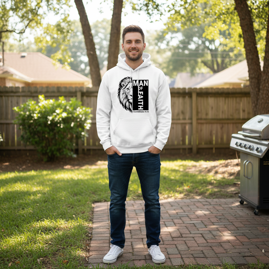 Man of faith Premium Pullover Hoodie