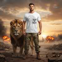 Load image into Gallery viewer, Man of faith Premium Unisex Crewneck T-shirt | Bella + Canvas 3001
