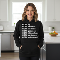 Load image into Gallery viewer, More love joy patience kindness goodness faithfulness gentleness self-control Unisex Pullover Hoodie
