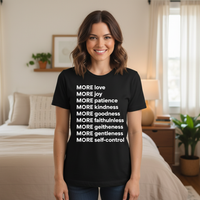 Load image into Gallery viewer, More love joy patience kindness goodness faithfulness gentleness self-control Premium Unisex Crewneck T-shirt
