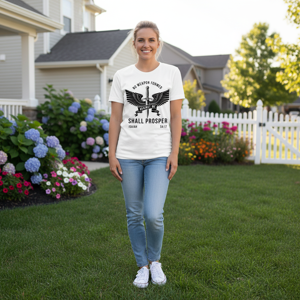 No weapon formed against me shall prosper Premium Crewneck T-shirt