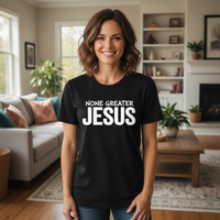 Load image into Gallery viewer, None greater Jesus Premium Unisex Crewneck T-shirt
