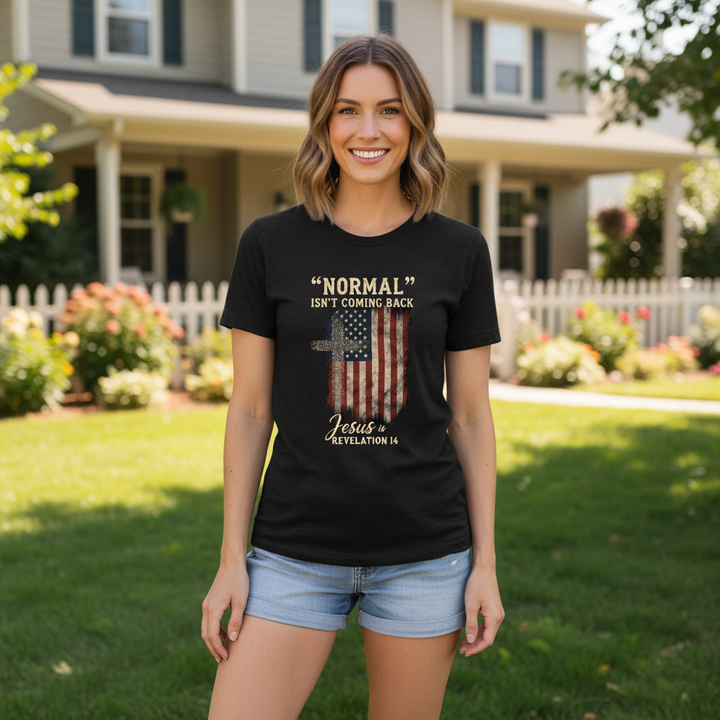 Normal isn't coming back Jesus is Premium Crewneck T-shirt