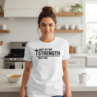 Load image into Gallery viewer, Not by my strength but his Premium Unisex Crewneck T-shirt
