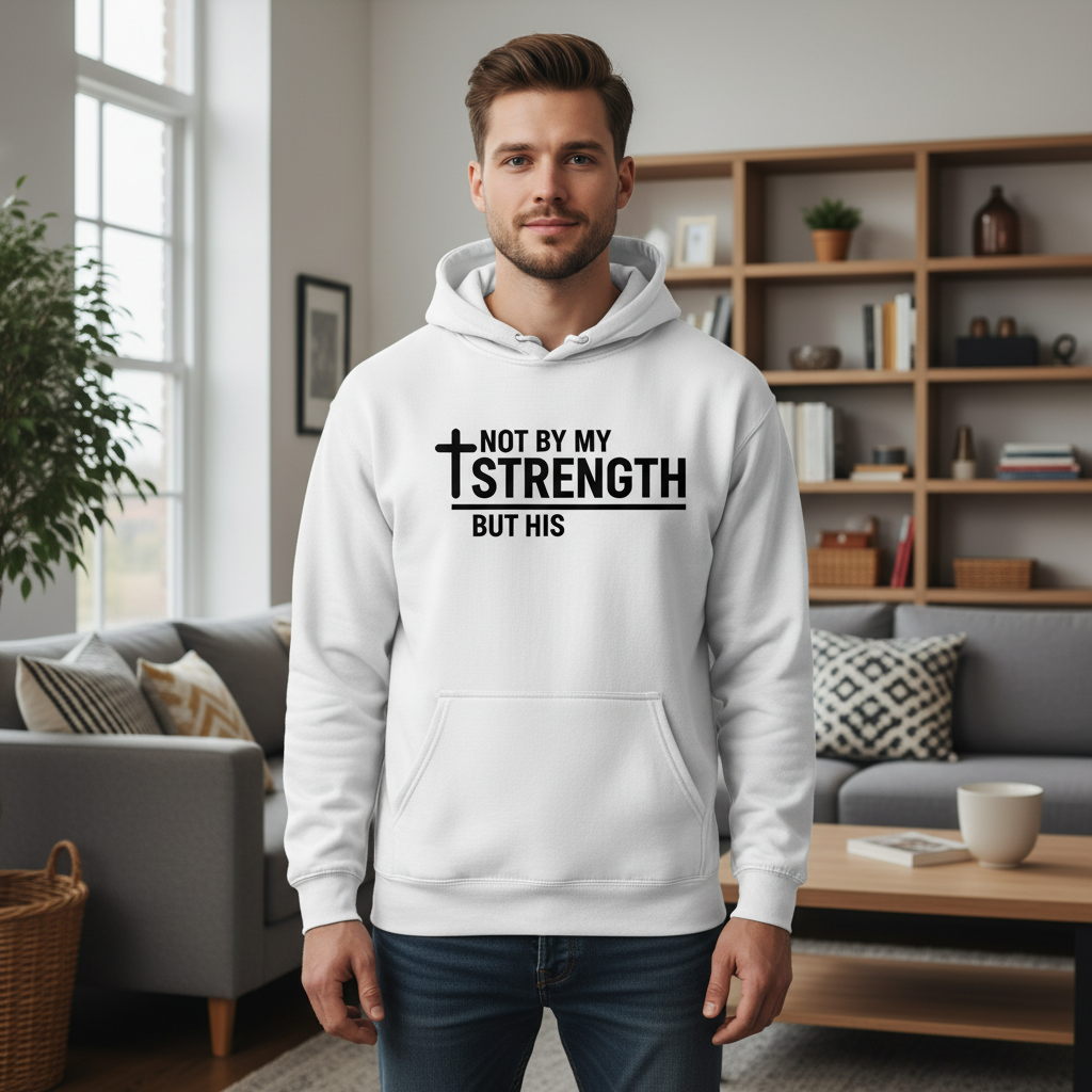 Not by my strength but his Premium Pullover Hoodie