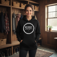 Load image into Gallery viewer, Not perfect just forgiven Unisex Pullover Hoodie
