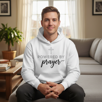 Load image into Gallery viewer, Powered by prayer Unisex Pullover Hoodie
