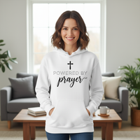 Load image into Gallery viewer, Powered by prayer Unisex Pullover Hoodie
