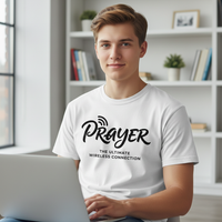 Load image into Gallery viewer, Prayer the ultimate wireless connection (5) Premium Unisex Crewneck T-shirt
