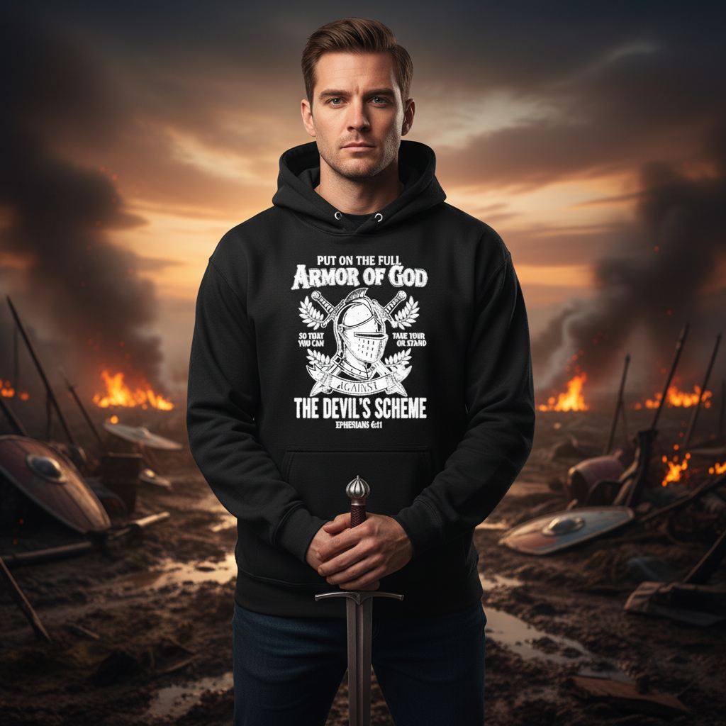 Put on the full armor of God Premium Pullover Hoodie