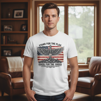 Stand for the flag kneel for the cross Premium Unisex Crewneck T-shirt