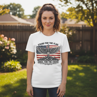 Stand for the flag kneel for the cross Premium Unisex Crewneck T-shirt