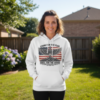 Load image into Gallery viewer, Stand for the flag kneel for the cross Unisex Pullover Hoodie
