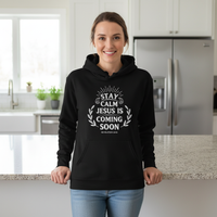 Stay calm Jesus is coming soon Premium Pullover Hoodie
