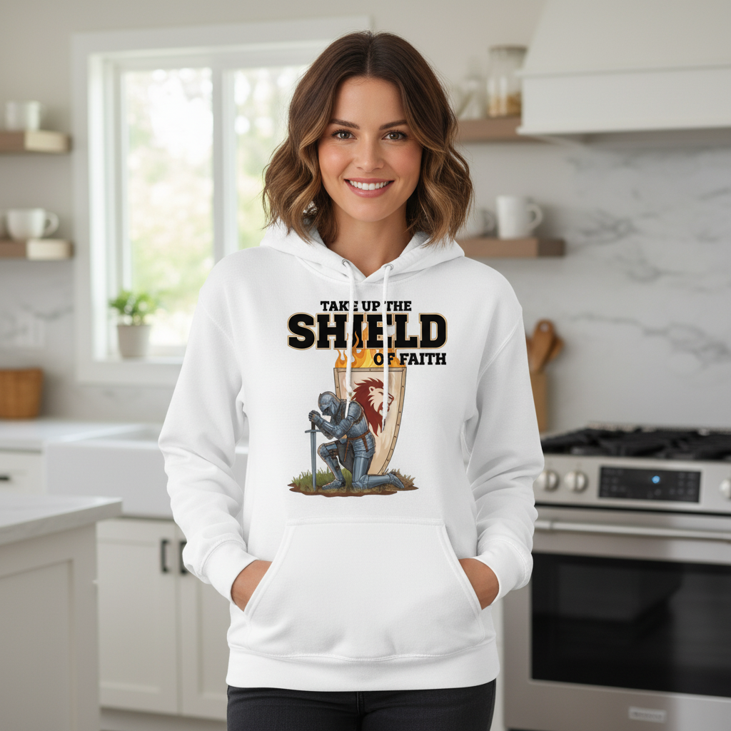 Take up the shield of faith Premium Pullover Hoodie